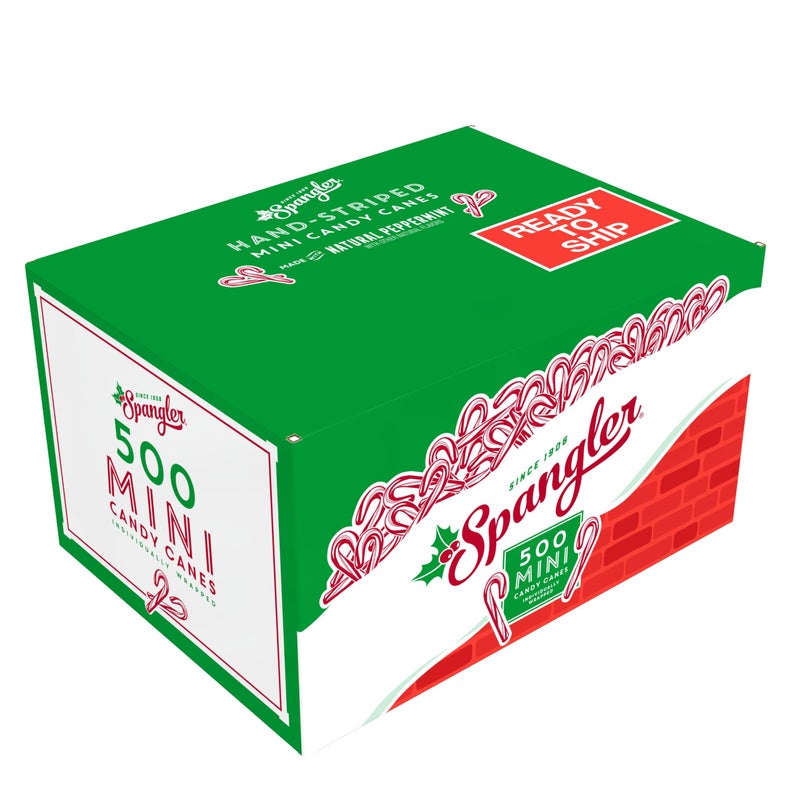 Spangler Red and White Mini Candy Canes - Bulk Individually Wrapped Peppermint Sticks, Small Holiday Treats, Classic Christmas Candy Bulk Pack - 500 Count Box - Image 4
